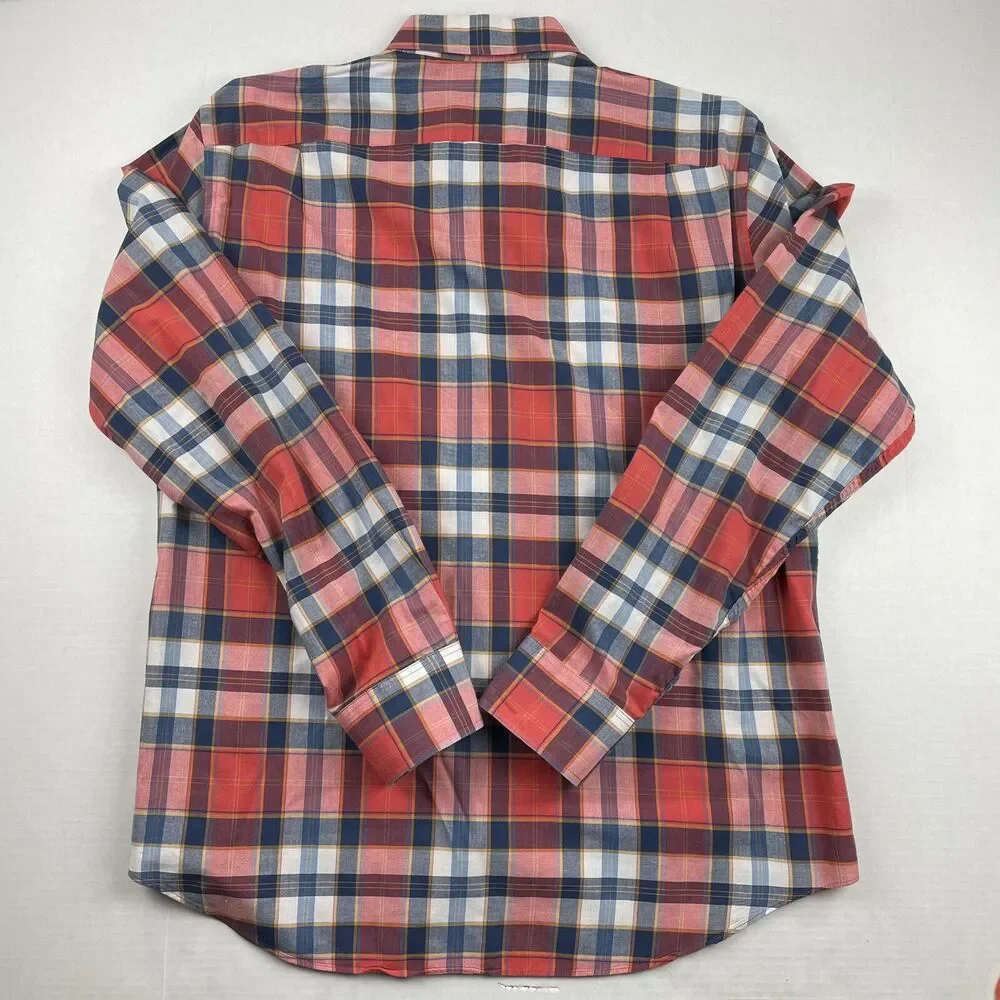 J. Crew Long Sleeve Button-Down Shirt Summer Plaid Tailored by J.Crew Mens Sz L